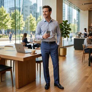 MICHAEL Kors Mens Flannel Dress Suit Pants, 40x30